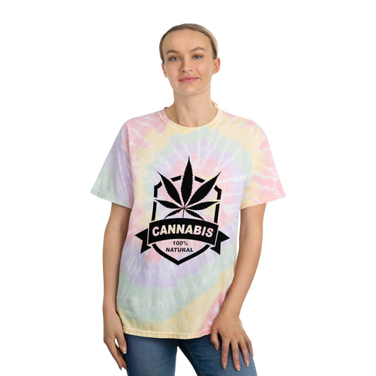 100% Natural Cannabis Tie-Dye Tee, Spiral